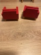 Salon cuir rouge lundby