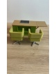 Cuisine verte  plan de travail + chaises lundby
