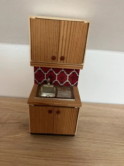 Evier cuisine rouge Lundby