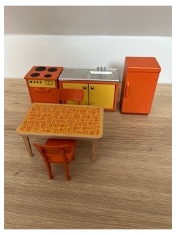 Cuisine orange 1950 Lundby