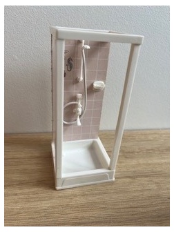 Cabine de douche rose hippo Lundby