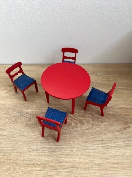 salle à manger rouge Lundby