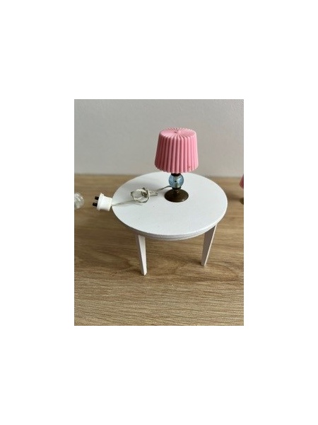 Lampe à poser rose et bleu lundby