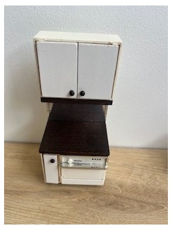 Lave vaisseille blanc et gris Lundby