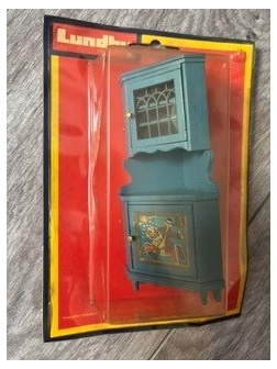 Meuble d'angle bleu Lundby neuf