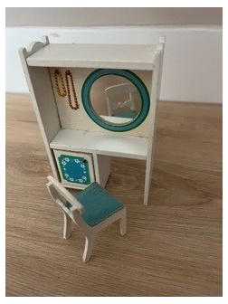 Coiffeuse bleue Lundby