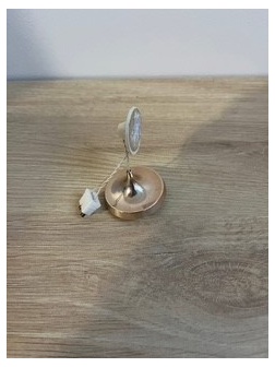 Lampe soucoupe dorée lundby