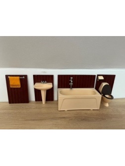 Salle de bain Lundby marron