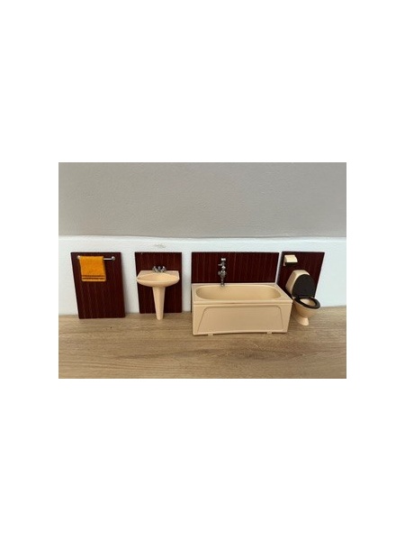 Salle de bain Lundby marron