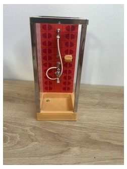 Cabine de douche orange Lundby
